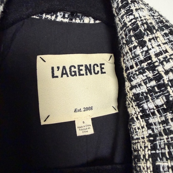 L'AGENCE Kenzie Double Breasted Tweed Blazer - Picture 4 of 5